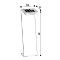 HEITRONIC Staande armatuur voor buiten Z-LINE met sensor, met USB-aansluiting, met batterij IP54, antraciet dimbaar
