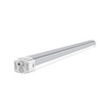HEITRONIC damp-proof luminaire SHARK-X with motion detector IP65, white 