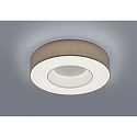 LED Ceiling luminaire LOMO LED, IP20, white matt / shade mocca