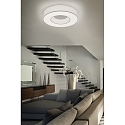 Helestra LED Ceiling luminaire LOMO LED, IP20, white matt / shade mocca