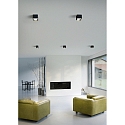 Helestra LED Ceiling luminaire DORA LED, square, IP20, white matt