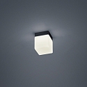 ceiling luminaire KETO square, switchable, with diffuser IP44, black matt 