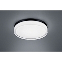 ceiling luminaire TANA IP44, black matt, partly satined 