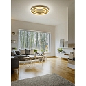 Helestra LED Ceiling luminaire SONA LED, round, IP20, black matt