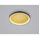 ceiling luminaire MORI CCT Switch, with diffuser IP20, black matt, gold leaf dimmable