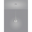 Helestra LED Pendant luminaire FLUTE LED, IP20, chrome
