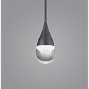 Helestra Pendelarmatuur DEEP IP20, gesatineerd, zwart, geanodiseerd 