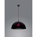 pendant luminaire DORO E27 IP20, red, black, black matt