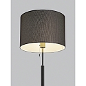 Helestra floor lamp OPPO with shade, with pull switch chain E27 IP20, black matt, black chrome 