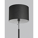 Helestra floor lamp OPPO with shade, with pull switch chain E27 IP20, black matt, black chrome 