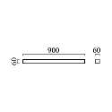 Helestra Spiegelarmatuur NOK 90 IP44, chroom 