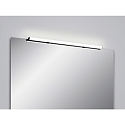 mirror luminaire LADO-S 90 medium, switchable, slim, with diffuser IP44, black matt, white 
