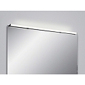 mirror luminaire LADO-S 120 large, switchable, slim, with diffuser IP44, black matt, white 