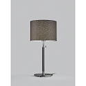 Helestra table lamp OPPO with shade, with pull switch chain E27 IP20, black matt, black chrome 
