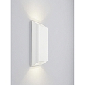 Helestra wall luminaire TOCO square, direct / indirect IP54, white matt dimmable