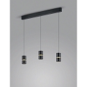 pendant luminaire ROK 3 flames, adjustable, direct / indirect, focusable IP20, gold matt, black matt dimmable