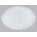 Ceiling luminaire RUN, � 40cm, 2x E27, white alabaster glass, matt nickel