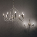 Ideal Lux Kroonluchter CORTE SP8 8-vlams E14 IP20, antiek wit 