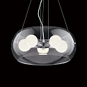 Ideal Lux Pendant luminaire AUDI-10 SP5, 5 flames, E27, 60W, transparent