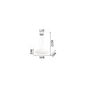 Ideal Lux Pendelarmatuur GLORY SP3 D50 3-vlams E27 IP20, wit 