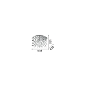 Ceiling luminaire NEVE PL12, 12 flames, G9, 40W, white