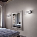 Ideal Lux Wall luminaire CLIP AP2 SMALL ARGENTO, 2 flames, E27, chrome