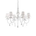 Chandelier BLANCHE SP6, 6 flames, E14, white