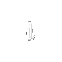 Ideal Lux Pendant luminaire FLUT SP1 BIG, E27, black
