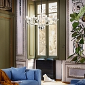 Chandelier CASANOVA SP8, 8 flames, E14, white