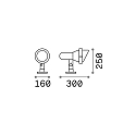 Wandarmatuur voor buitenshuis TERRA AP1 BIG 1-vlams E27 IP65, antraciet 