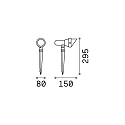 Ideal Lux Lamp met grondpen TERRA SMALL GU10 IP65, zwart 