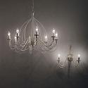 Ideal Lux Kroonluchter CORTE SP8 8-vlams E14 IP20, roest 