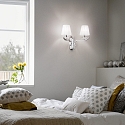 Wall luminaire PEGASO AP2, 2 flames, E14, white