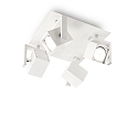 Wand- en plafondarmatuur MOUSE SQUARE 4-vlams, draaibaar, roteerbaar GU10 IP20, wit