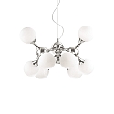 Ideal Lux Pendant luminaire NODI BIANCO SP9, 9 flames, E14, chromee