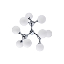 Ideal Lux Pendant luminaire NODI BIANCO SP9, 9 flames, E14, chromee