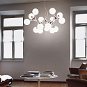 Ideal Lux Pendant luminaire NODI BIANCO SP15, 15 flames, E14, chromee