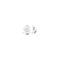 Ideal Lux Plafondarmatuur CANDY PL1 D40 E27 IP20, wit