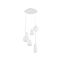 Pendelarmatuur SOFT SP6 6-vlams E14 IP20, wit dimbaar
