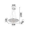 Pendelarmatuur KING SP12 12-vlams G9 IP20