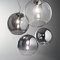 Ideal Lux Pendant luminaire NEMO FUME\' SP1 D30, E27, � 30cm, smoked glass
