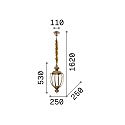Ideal Lux Pendelarmatuur NORMA SP1 BIG E27 IP20, chroom, grijs 