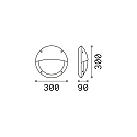 Ideal Lux Wandarmatuur voor buitenshuis LUCIA-2 AP1 1-vlams E27 IP66, zwart 