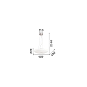 Ideal Lux Pendelarmatuur GLORY SP3 D40 3-vlams E27 IP20, wit 