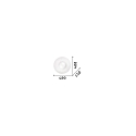 Ideal Lux Wand- en plafondarmatuur GLORY PL2 D40 2-vlams E27 IP20, wit 