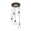 Pendelarmatuur GRETEL SP5 5-vlams E27 IP20, zwart