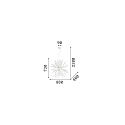 Ideal Lux Pendelarmatuur LEAVES SP12 12-vlams G9 IP20, wit
