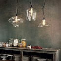Ideal Lux Pendelarmatuur BISTRO SP1 SQUARE E27 IP20, transparant