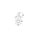 Ideal Lux Recessed spot BLUES SQUARE, 9 x 9cm, GU10 max. 50W, aluminium, transparent