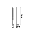 Ideal Lux Padverlichting MERCURIO PT1 G9 IP44, antraciet